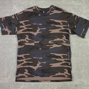 ASRV Cotton Blend Tee Camo T Shirt Men's Medium Stretch Brown
